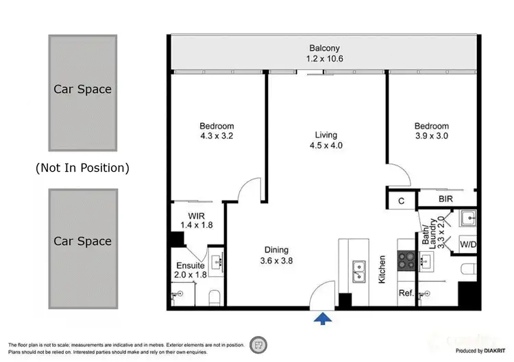 Floorplan of Homely apartment listing, 713/38 Bank Street, South Melbourne VIC 3205