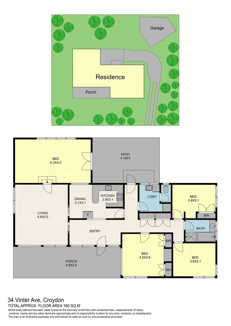 Floorplan of Homely house listing, 34 Vinter Avenue, Croydon VIC 3136