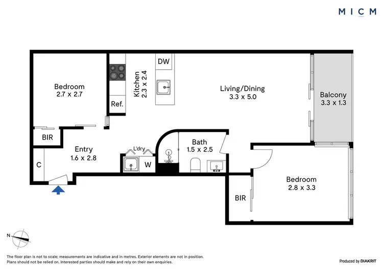 Floorplan of Homely apartment listing, 215/108 Flinders Street, Melbourne VIC 3000