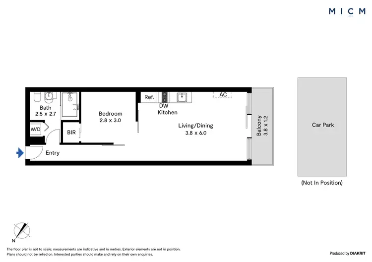 Floorplan of Homely apartment listing, 1708/200 Spencer Street, Melbourne VIC 3000