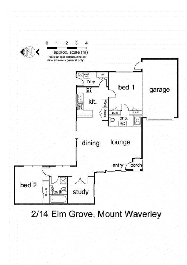 Floorplan of Homely unit listing, 2/14 Elm Grove, Mount Waverley VIC 3149