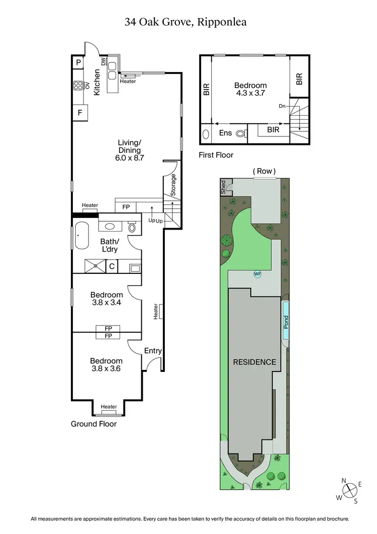 Floorplan of Homely house listing, 34 Oak Grove, Ripponlea VIC 3185