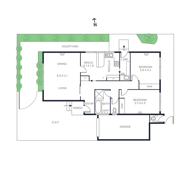 Floorplan of Homely unit listing, 5/77 Oakleigh Road, Carnegie VIC 3163