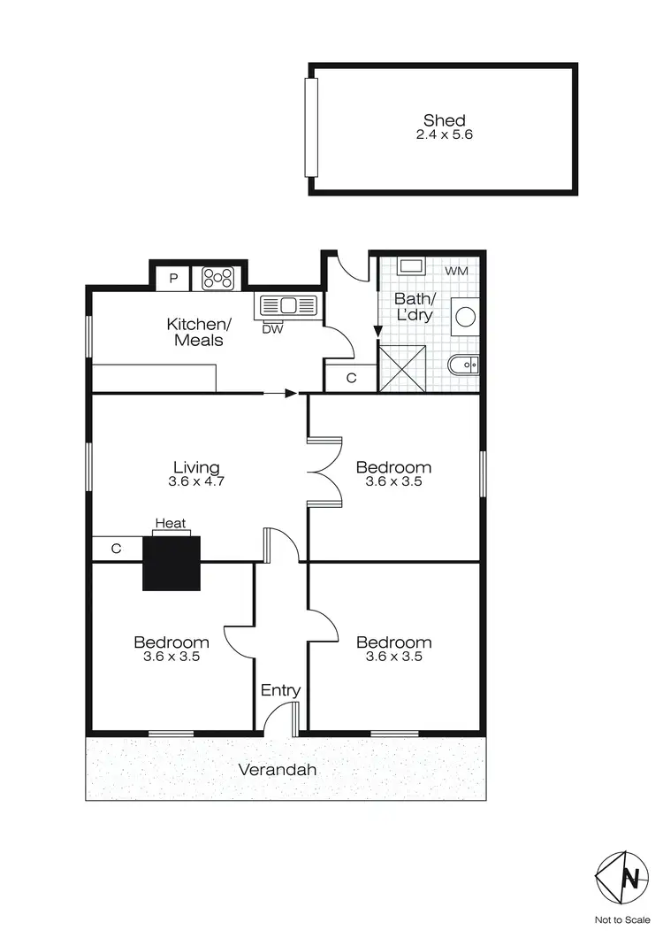 Floorplan of Homely house listing, 10 Oliver Street, Ballarat East VIC 3350