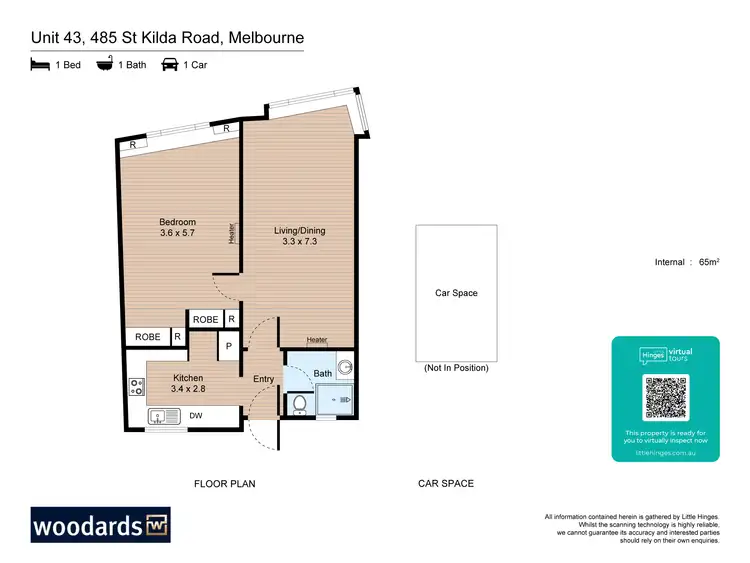 Floorplan of Homely apartment listing, 43/485 St Kilda Road, Melbourne VIC 3004