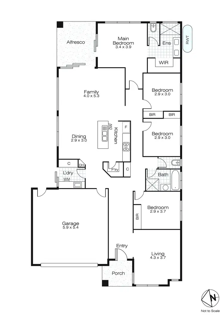 Floorplan of Homely house listing, 13 Pernonie Street, Lucas VIC 3350