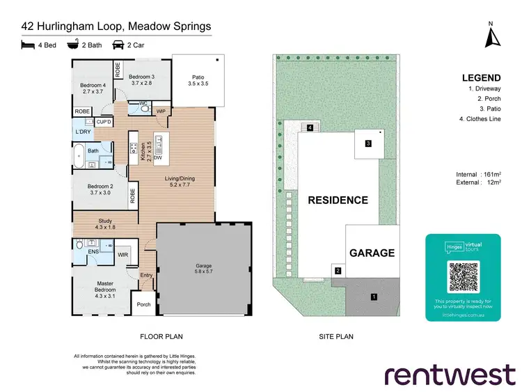 Floorplan of Homely house listing, 42 Hurlingham Loop, Meadow Springs WA 6210