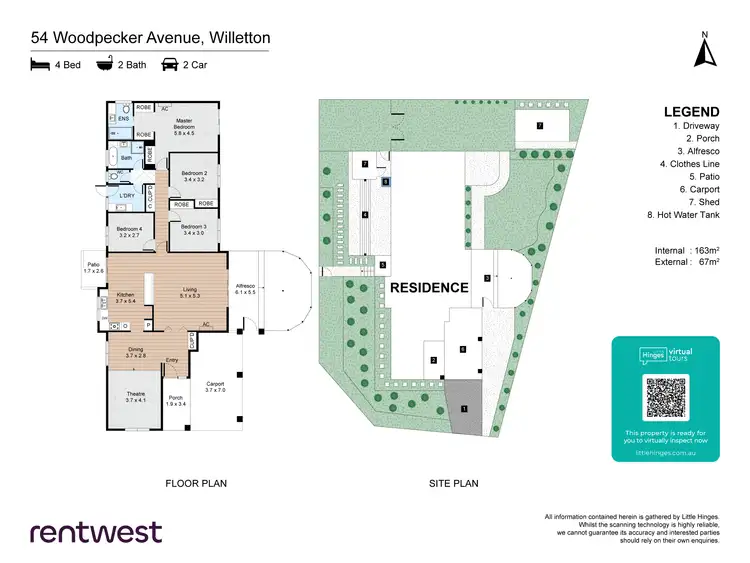 Floorplan of Homely house listing, 54 Woodpecker Ave, Willetton WA 6155