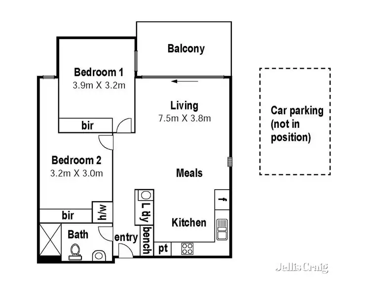 Floorplan of Homely apartment listing, 409/2A Montrose Place, Hawthorn East VIC 3123
