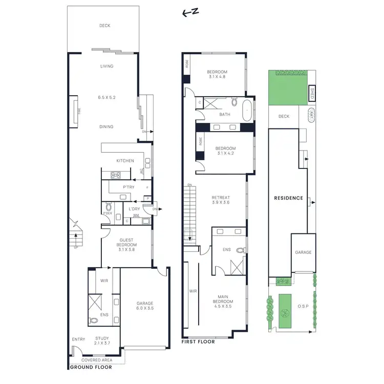 Floorplan of Homely townhouse listing, 8A Liverpool Street, Bentleigh East VIC 3165