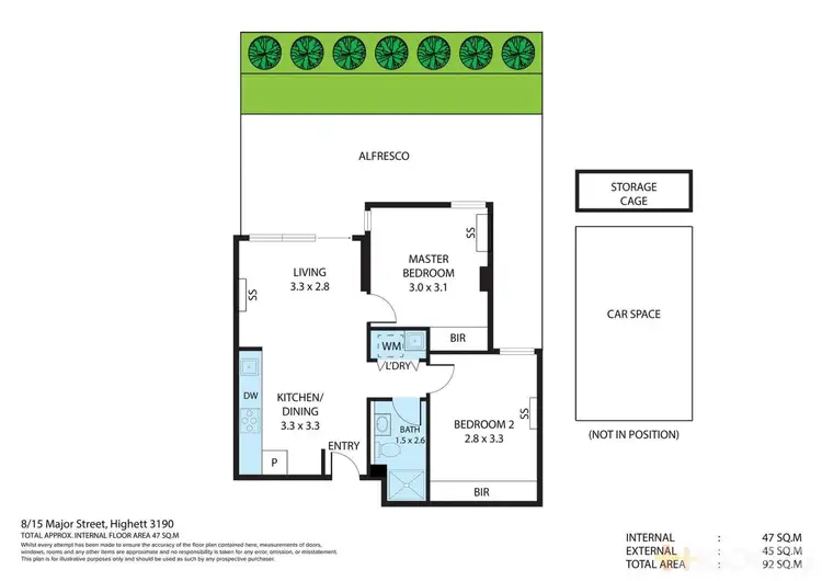 Floorplan of Homely apartment listing, 8/15 Major Street, Highett VIC 3190