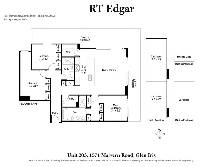 Floorplan of Homely apartment listing, 203/1571 Malvern Road, Glen Iris VIC 3146
