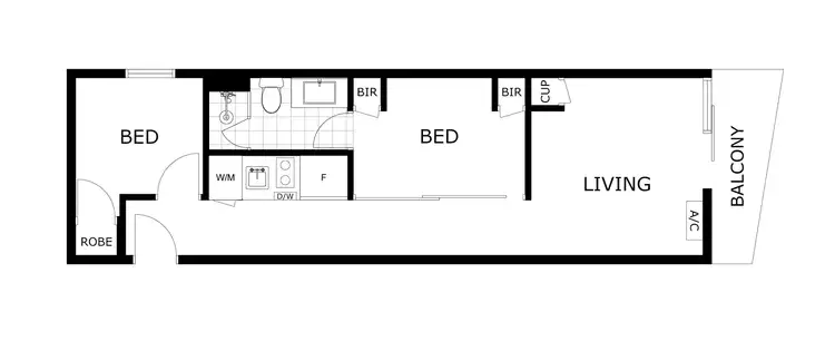 Floorplan of Homely apartment listing, 801/53 Batman Street, West Melbourne VIC 3003