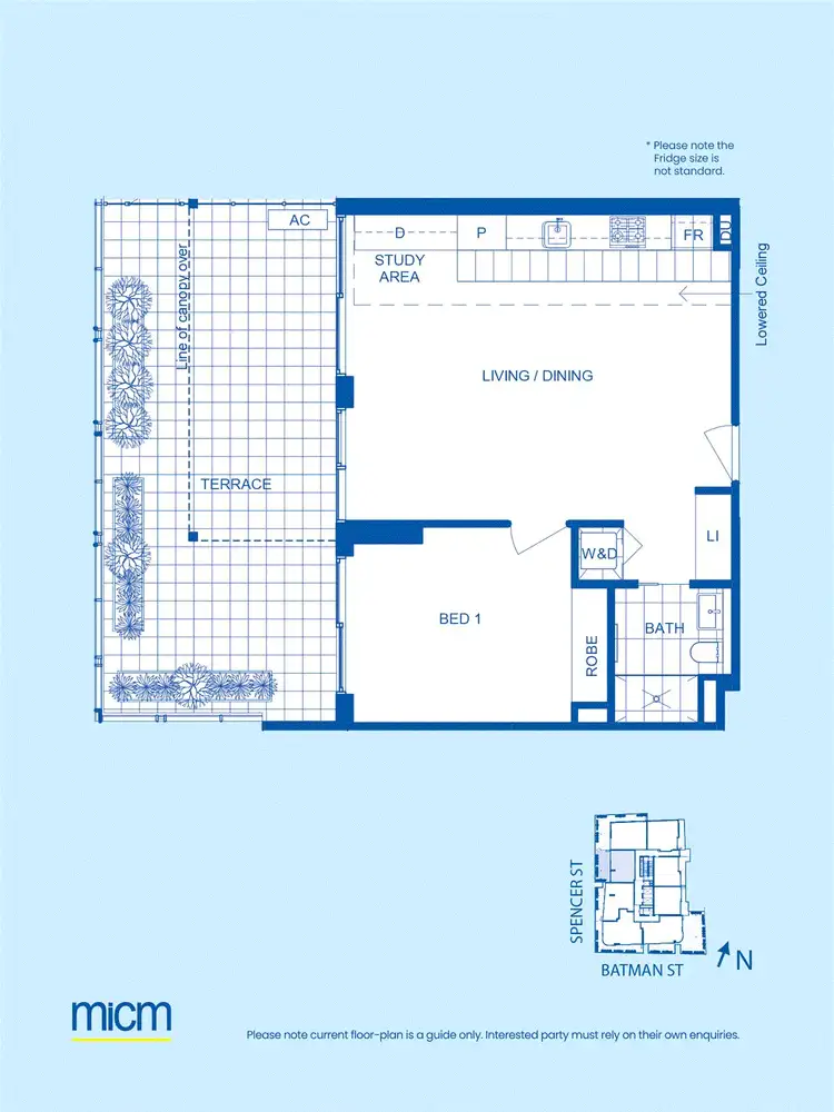 Floorplan of Homely apartment listing, 405/408 Spencer Street, West Melbourne VIC 3003