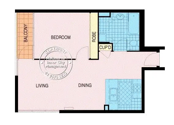 Floorplan of Homely apartment listing, 56/39 Dorcas Street, South Melbourne VIC 3205