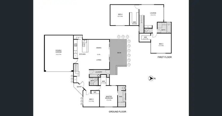 Floorplan of Homely townhouse listing, 2/75 Latrobe Street, Cheltenham VIC 3192