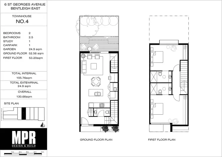Floorplan of Homely townhouse listing, 4/6 St Georges Avenue, Bentleigh East VIC 3165
