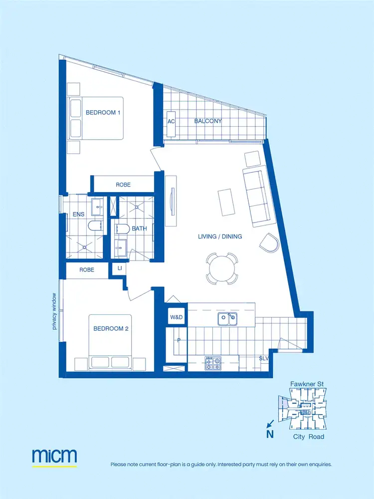 Floorplan of Homely apartment listing, 2813/81 City Road, Southbank VIC 3006