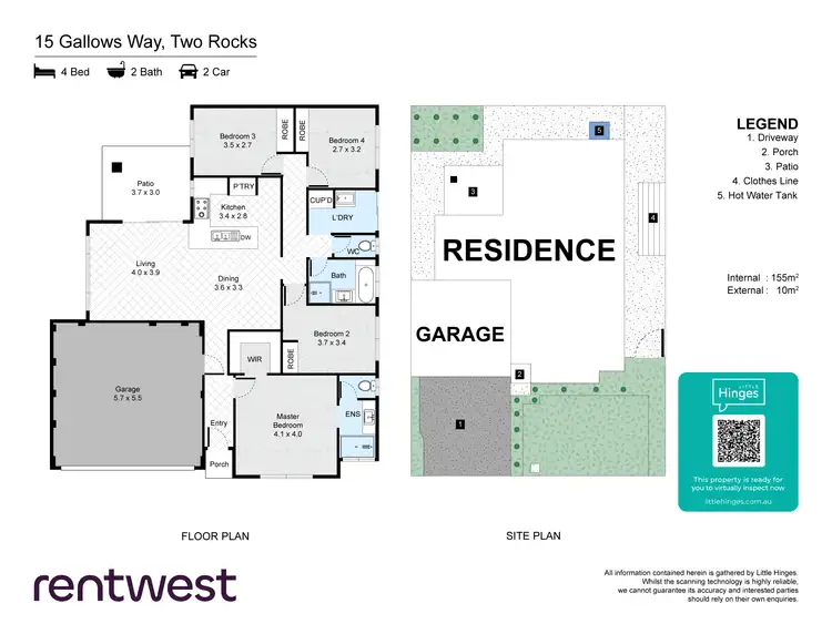 Floorplan of Homely house listing, 15 Gallows Wy, Two Rocks WA 6037