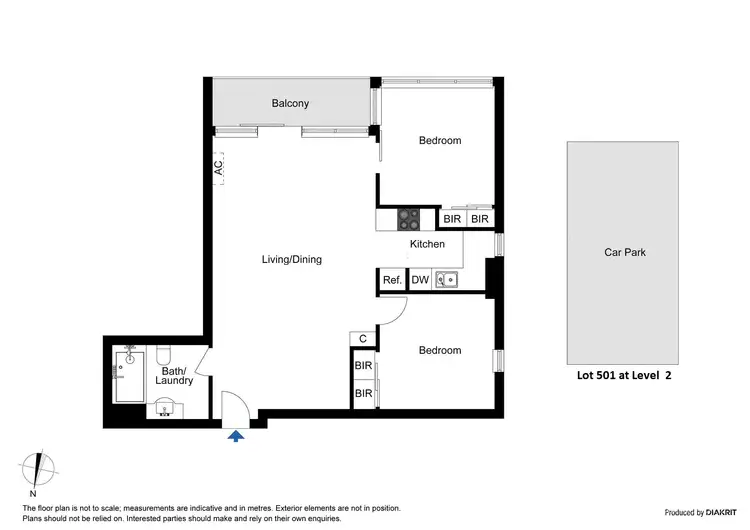 Floorplan of Homely apartment listing, 501/668 Bourke Street, Melbourne VIC 3000