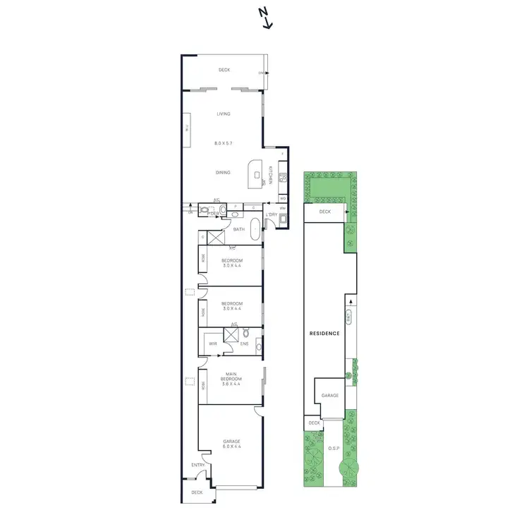 Floorplan of Homely townhouse listing, 30a Denver Street, Bentleigh East VIC 3165
