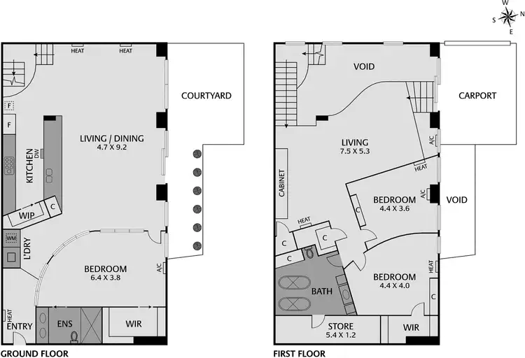 Floorplan of Homely apartment listing, 4/93 Oxford Street, Collingwood VIC 3066