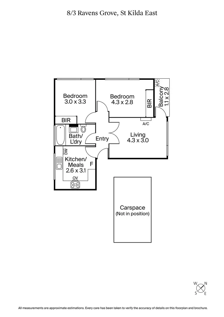 Floorplan of Homely apartment listing, 8/3 Ravens Grove, St Kilda East VIC 3183