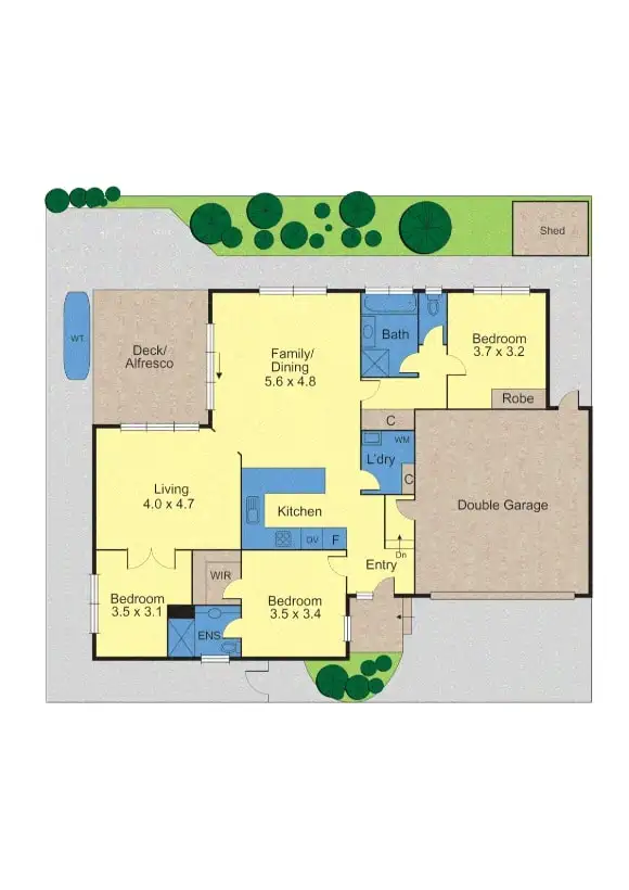 Floorplan of Homely townhouse listing, 2/26 Tobias Avenue, Glen Waverley VIC 3150
