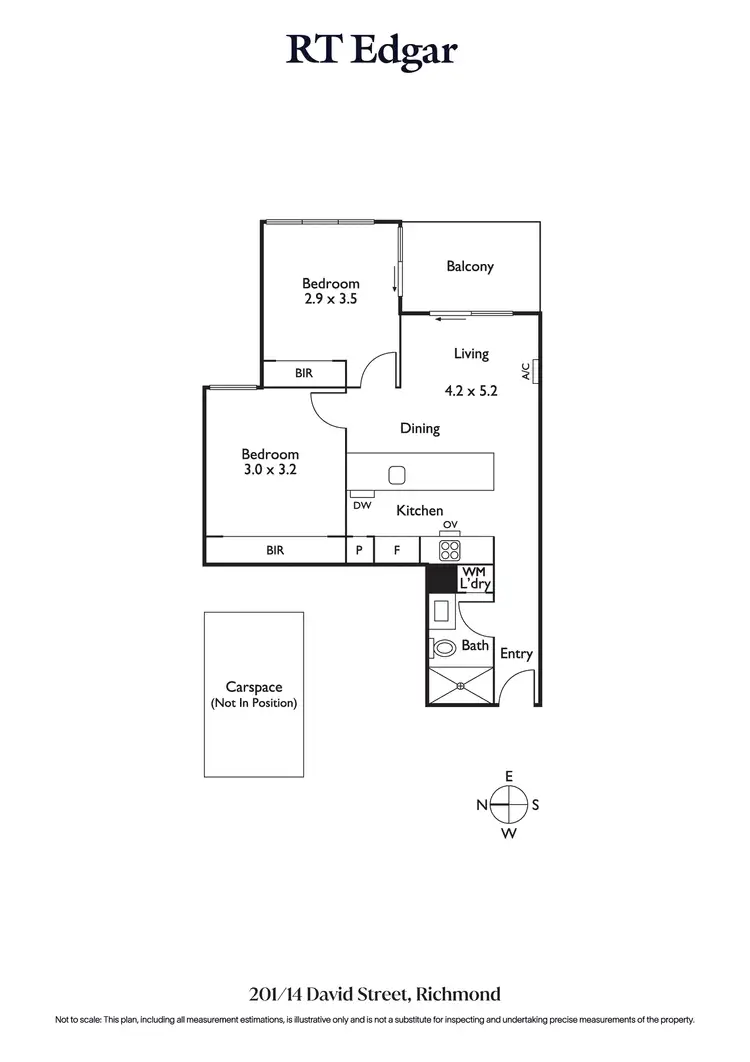 Floorplan of Homely apartment listing, 201/14 David Street, Richmond VIC 3121