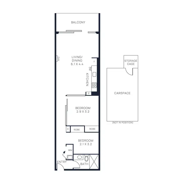 Floorplan of Homely apartment listing, 504/163 Fitzroy Street, St Kilda VIC 3182