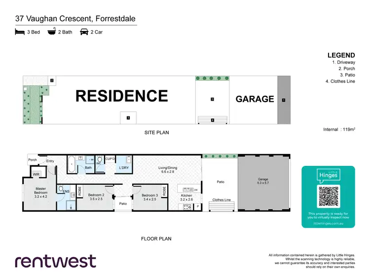 Floorplan of Homely house listing, 37 Vaughan Cres, Forrestdale WA 6112