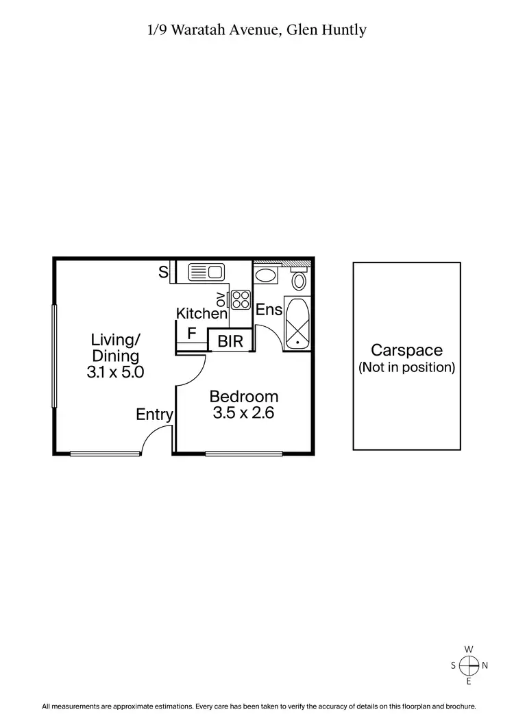 Floorplan of Homely apartment listing, 1/9 Waratah Avenue, Glen Huntly VIC 3163