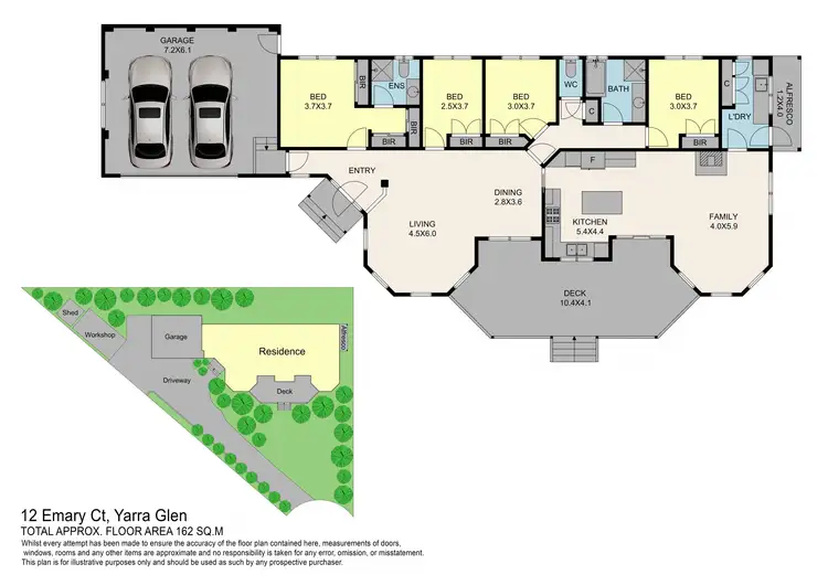 Floorplan of Homely house listing, 12 Emary Court, Yarra Glen VIC 3775