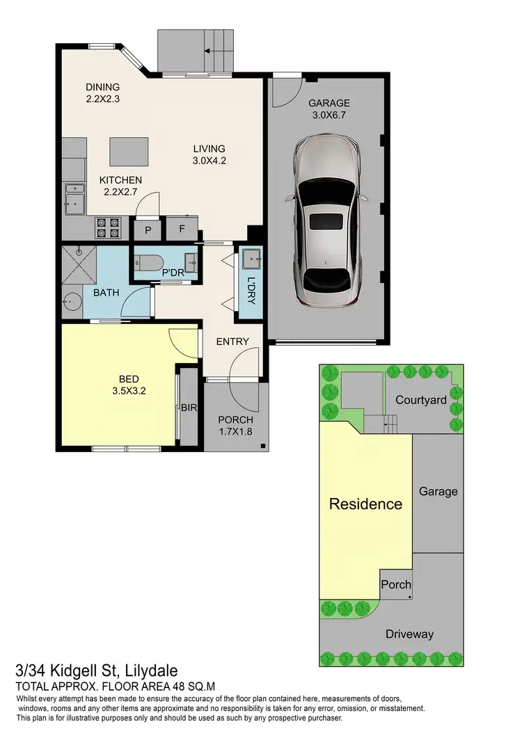 Floorplan of Homely unit listing, 3/34 Kidgell Street, Lilydale VIC 3140