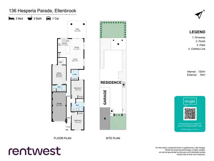 Floorplan of Homely house listing, 136 Hesperia Parade, Ellenbrook WA 6069