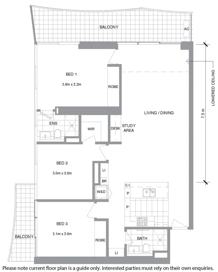 Floorplan of Homely apartment listing, 2708/560 Lonsdale Street, Melbourne VIC 3000