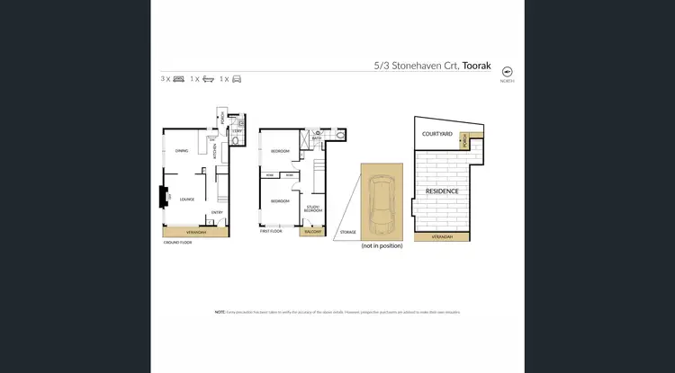 Floorplan of Homely unit listing, 5/3 Stonehaven Court, Toorak VIC 3142