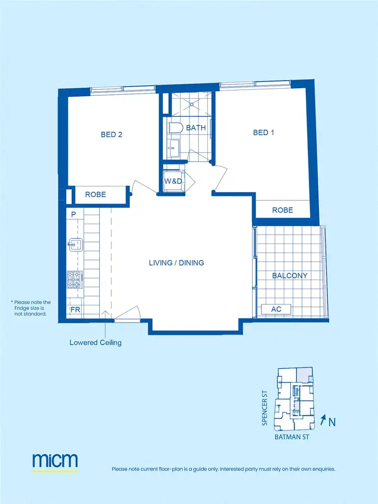 Floorplan of Homely apartment listing, 1907/408 Spencer Street, West Melbourne VIC 3003