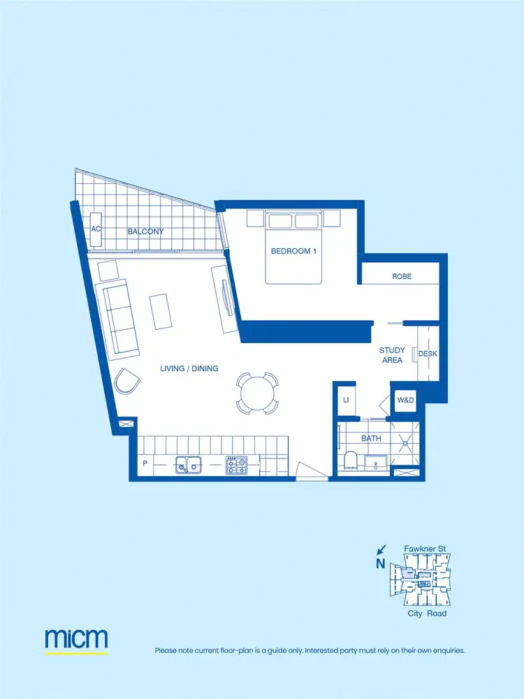 Floorplan of Homely apartment listing, 1414/81 City Road, Southbank VIC 3006