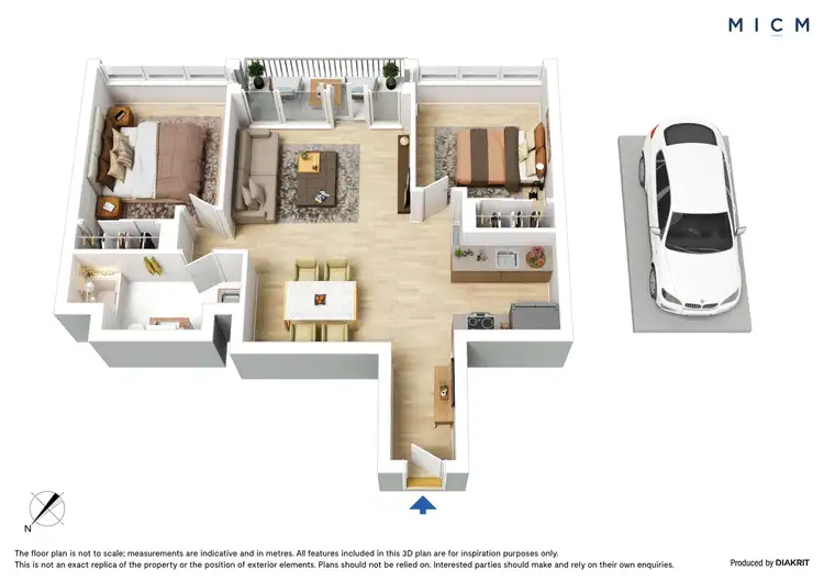 Floorplan of Homely apartment listing, 151/79 Whiteman Street, Southbank VIC 3006