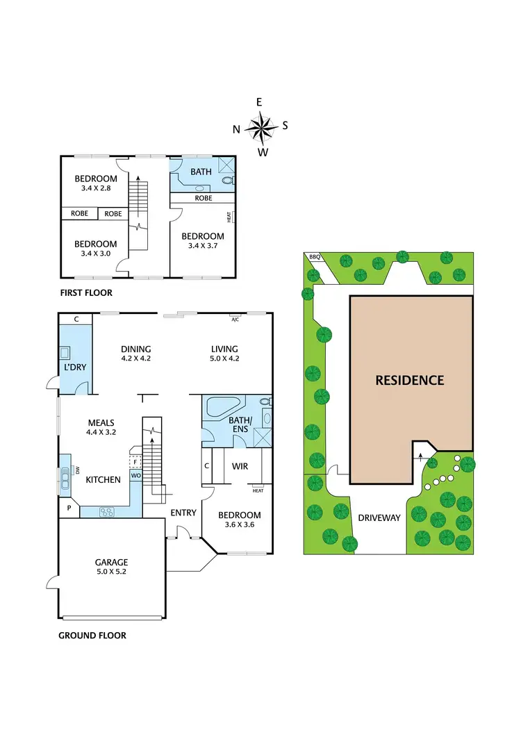 Floorplan of Homely townhouse listing, 1/28 Martin Street, Heidelberg VIC 3084