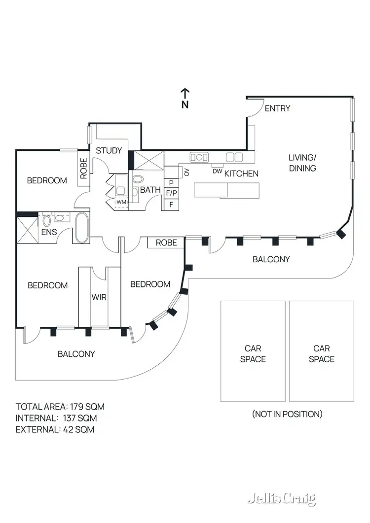 Floorplan of Homely apartment listing, 502/82 Westgarth Street, Fitzroy VIC 3065