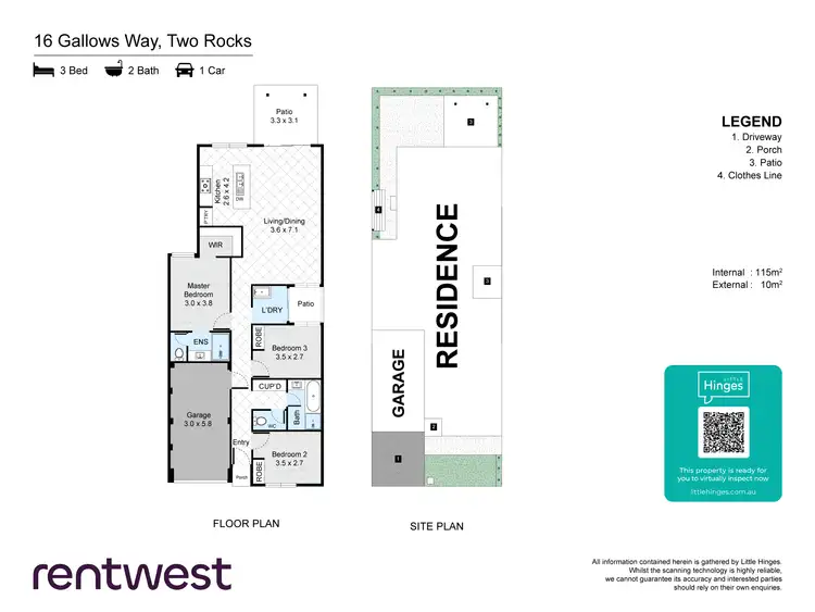 Floorplan of Homely house listing, 16 Gallows Wy, Two Rocks WA 6037