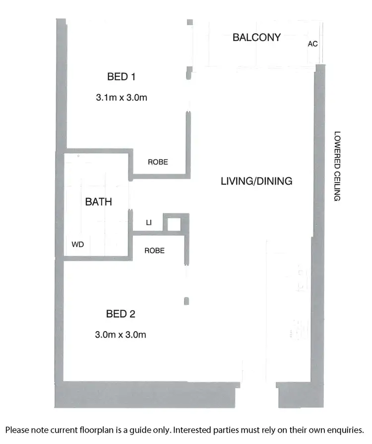 Floorplan of Homely apartment listing, 2406/618 Lonsdale Street, Melbourne VIC 3000