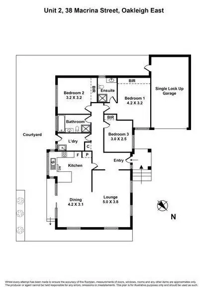 Floorplan of Homely unit listing, 2/38 Macrina Street, Oakleigh East VIC 3166