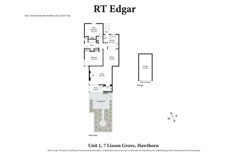 Floorplan of Homely apartment listing, 1/7 Lisson Grove, Hawthorn VIC 3122