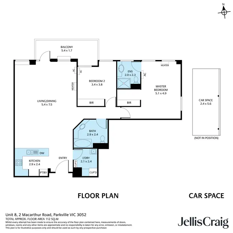 Floorplan of Homely apartment listing, 8/2 MacArthur Road, Parkville VIC 3052