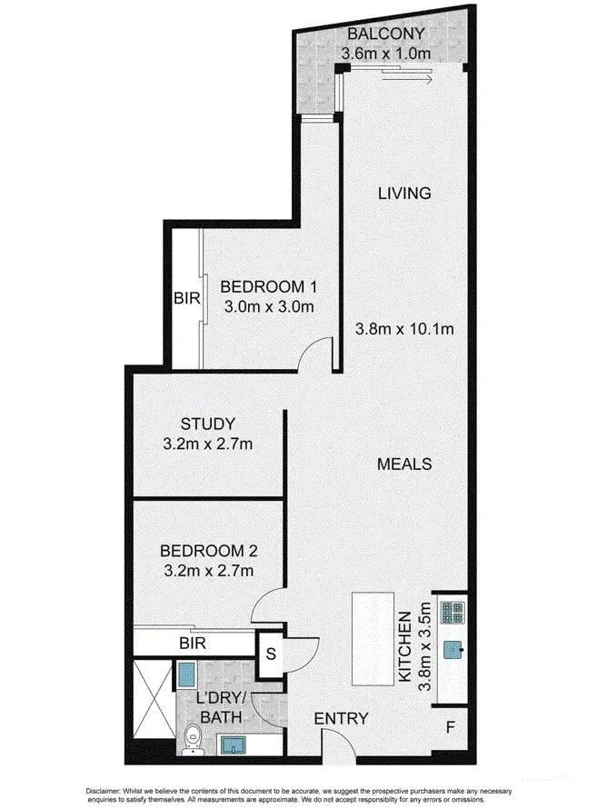 Floorplan of Homely apartment listing, 306/565 Flinders Street, Melbourne VIC 3000
