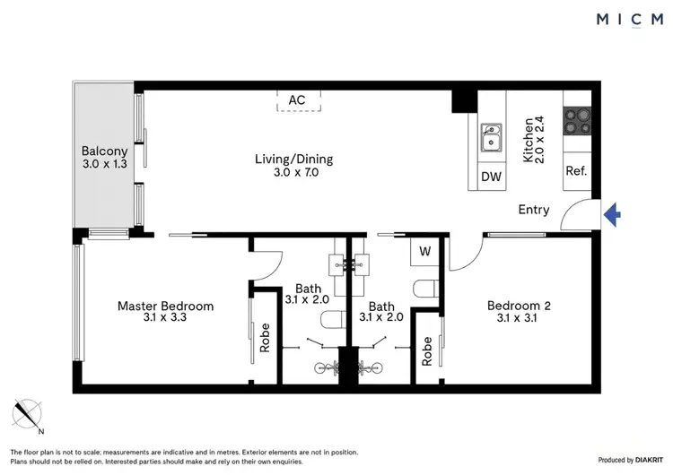 Floorplan of Homely apartment listing, 3205/241 City Road, Southbank VIC 3006