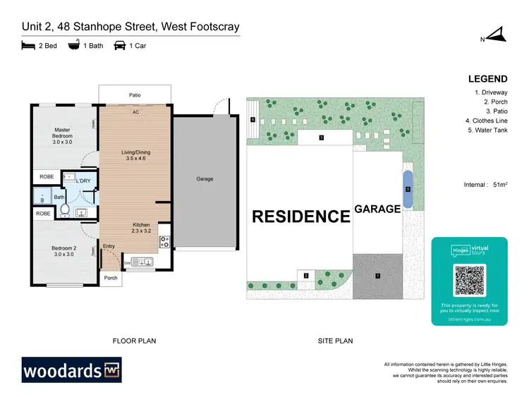 Floorplan of Homely unit listing, 2/48 Stanhope Street, West Footscray VIC 3012